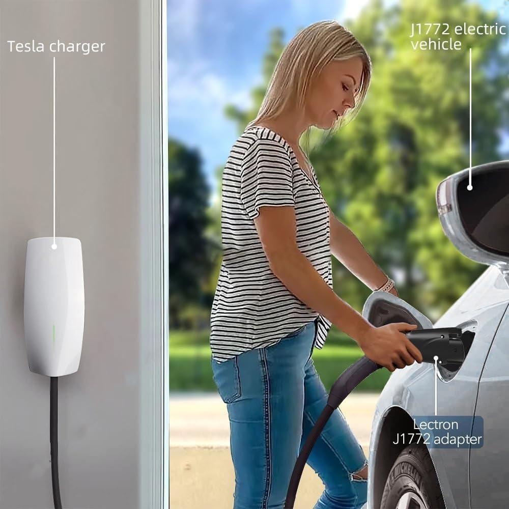 Tesla to J1772 Charging Adapter Black Max 60Amp, 250V Electric Vehicle EV Charge - Picture 4 of 8